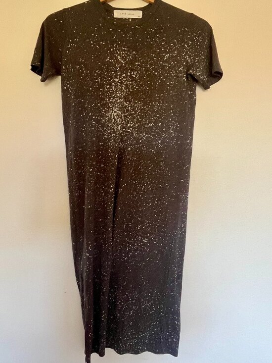 IRO Dresses & Skirts - IRO "Lina" splatter short sleeve maxi Tee Shirt Dress Gray Size XS